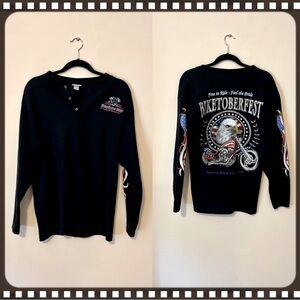 Biketoberfest 2004 Daytona Beach, Fl Long Sleeve Black Shirt-M